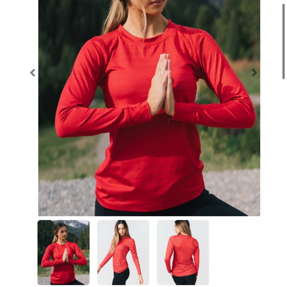 Zyia long sleeve red chill shirt